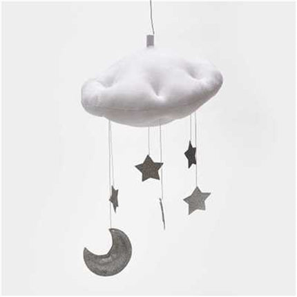 Baby Nursery Ceiling Mobile Party Decoration Clouds Moon Stars Hanging Decorations Kids Room Decoration for Baby Bedding
