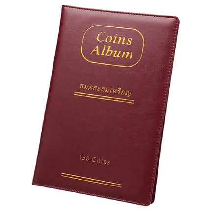 PU Leather Russian Cover 150 Coins Collection Album Holder Book