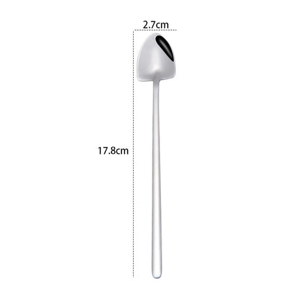 2 PCS Stainless Steel Spoon Creative Coffee Spoon Bar Ice Spoon Gold Plated Long Stirring Spoon, Pointed Spoon Silver, Square Spoon Silver, Round Spoon Gold, Pointed Spoon Gold, Square Spoon Gold, Pointed Spoon Rose Gold, Square Spoon Rose Gold - DealBuddy