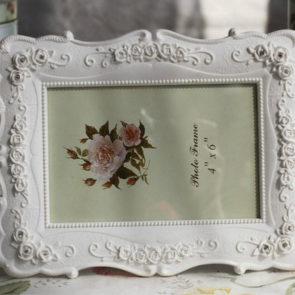 Home Decoration Pastoral Style  Rose Carved Picture Frame Decoration