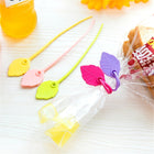 20 PCS Environmental Protection Silicone Plastic Bag Sealing Clip Food Bag Bundle Cable Tie, Random Color Delivery