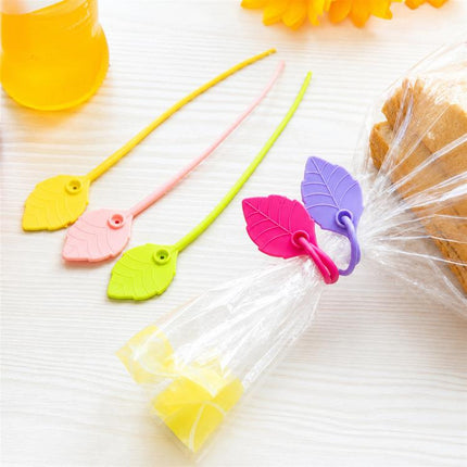 20 PCS Environmental Protection Silicone Plastic Bag Sealing Clip Food Bag Bundle Cable Tie, Random Color Delivery, Bundle Cable Tie