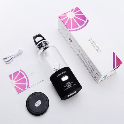 Multifunctional Juicer Rotatory Extractor Cup Portable USB Charge Juicer Blender with 6 Blades, Black, Pink, Blue - DealBuddy