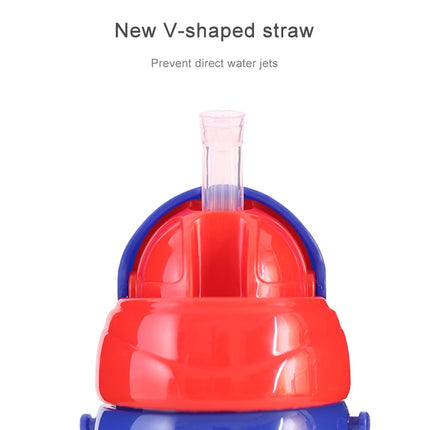 Baby Water Feeding Bottle With Straw Portable Cartoon Save Cups Sports Bottles Baby Feeding Cups