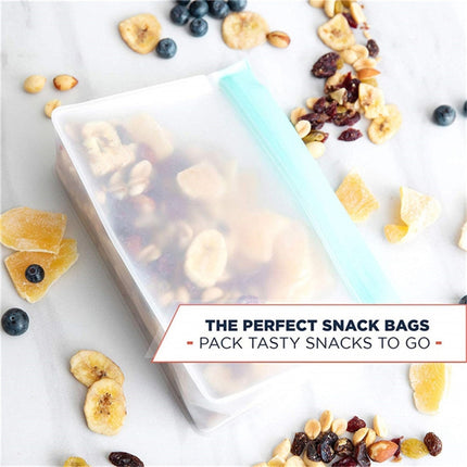 2 Sets PEVA Food Bags Reuse Three-dimensional Thickened Storage Sealed Fresh-keeping Bags, Random Color Delivery