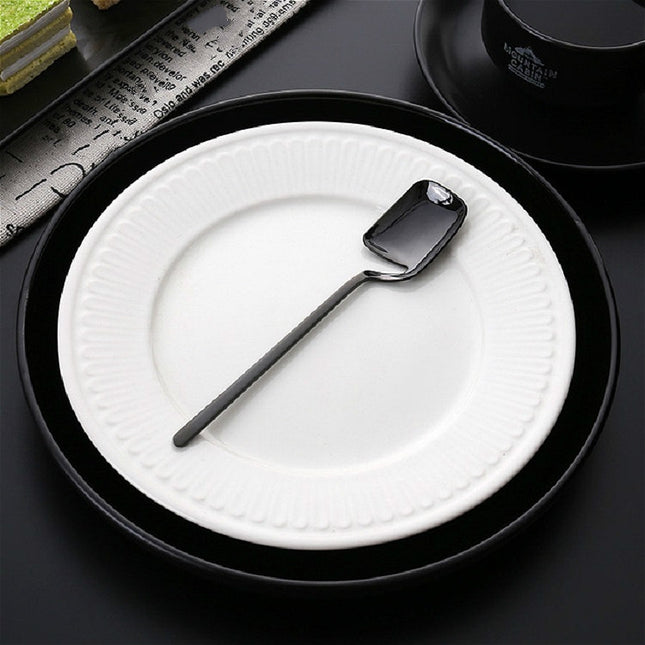 Stainless Steel V-shaped Wall Hanging Design Simple Coffee Spoon Fork Creative Long Handle Stirring Tableware