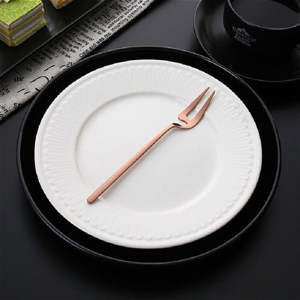 Stainless Steel V-shaped Wall Hanging Design Simple Coffee Spoon Fork Creative Long Handle Stirring Tableware
