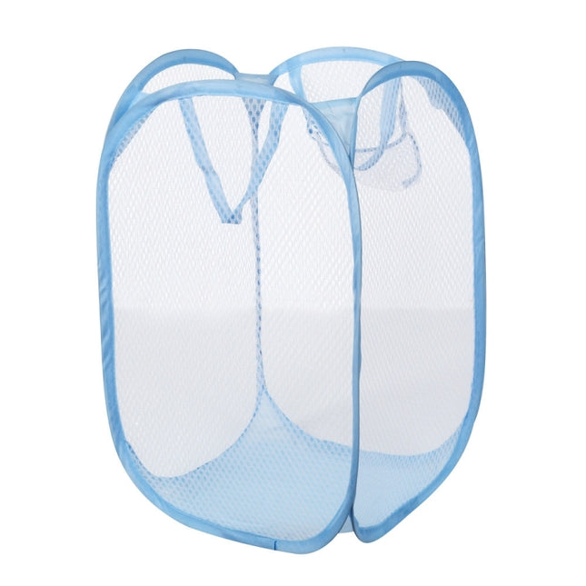 Foldable Pop Up Wash Bag Laundry Basket Bag Hamper Mesh Storage Pueple Dirty Clothes Basket