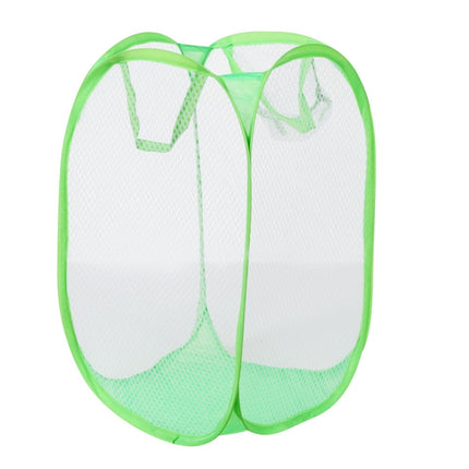 Foldable Pop Up Wash Bag Laundry Basket Bag Hamper Mesh Storage Pueple Dirty Clothes Basket