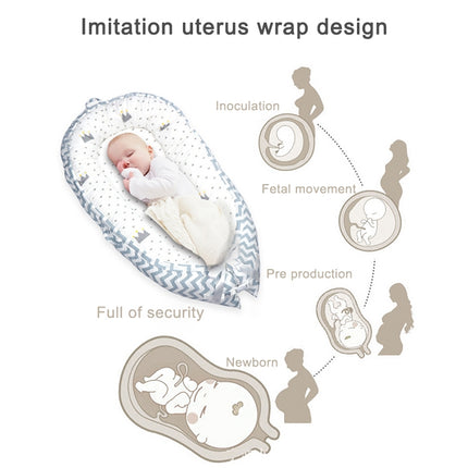 80*50cm Baby Bed Newborn Nursing Bionic Bed Crib Cot Baby Sleeping Artifact Bed Travel Bed Bumper - DealBuddy