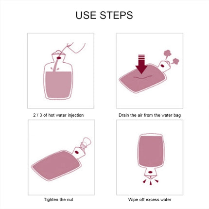 Hot Water Bottle Solid Color Knitting Cover (Without Hot Water Bottle) Water-filled Hot Water Soft Knitting Bottle Velvet Bag - DealBuddy