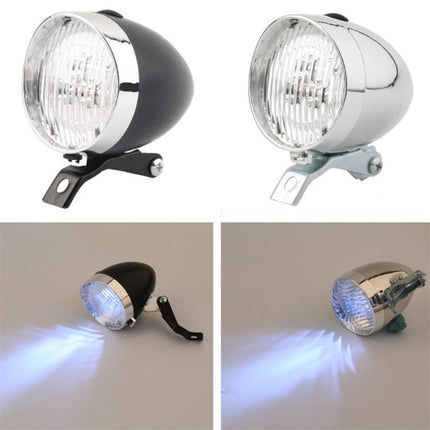 3 LED Retro Bicycle Headlight Night Riding Safety Warning Light