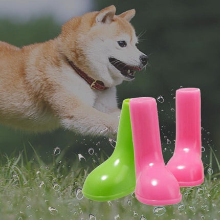 4 PCS/Set Pet Rain Boots Waterproof Non-slip Dog Shoes, S, M, L - DealBuddy