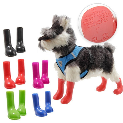 4 PCS/Set Pet Rain Boots Waterproof Non-slip Dog Shoes, S, M, L - DealBuddy