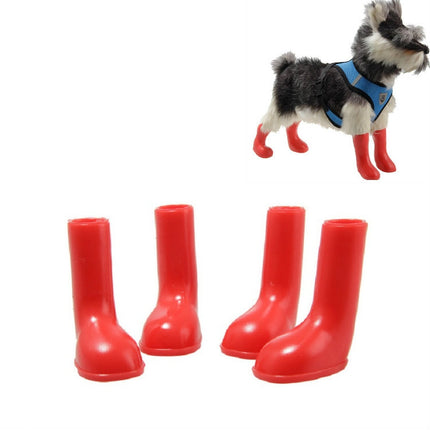4 PCS/Set Pet Rain Boots Waterproof Non-slip Dog Shoes, S, M, L - DealBuddy
