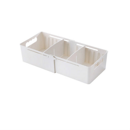 Retractable And Adjustable Three Pane Socks Storage Box