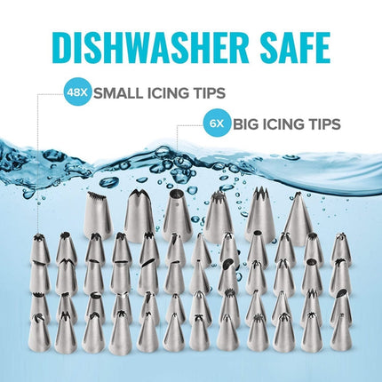 106 in 1 Cake Turntable Set Stainless Steel Decorating Mouth Cake Decorating Baking Tool, 106 PCS/Set Purple, 106 PCS/Set Blue - DealBuddy