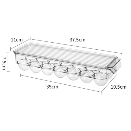 Kitchen Refrigerator Storage Box Compartment with Lid Egg Storage Box