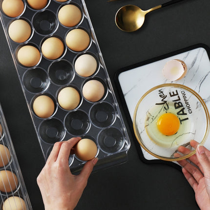 Kitchen Refrigerator Storage Box Compartment with Lid Egg Storage Box