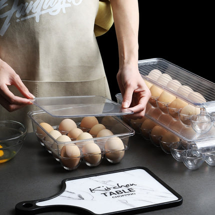 Kitchen Refrigerator Storage Box Compartment with Lid Egg Storage Box