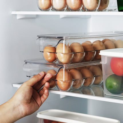 Kitchen Refrigerator Storage Box Compartment with Lid Egg Storage Box