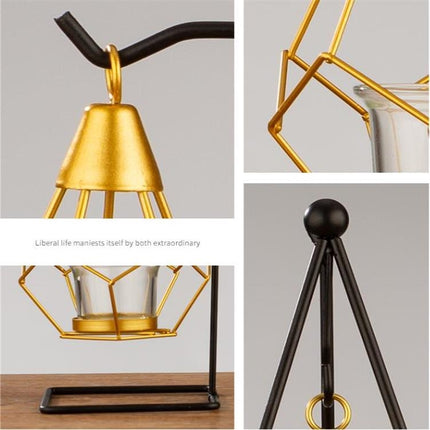 Minimalist Wrought Iron Scented Candle Holder Romantic Candlelight Dinner Home Wedding Props Ornaments