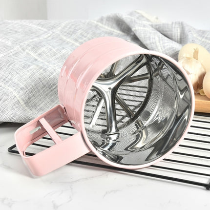 Stainless Steel  Flour Sieve Baking Tool Hand-Pressed Flour Sieve - DealBuddy