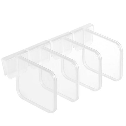 4pcs / Set Refrigerator Internal Drawer Shelf Classification Partition Plastic Transparent Baffle