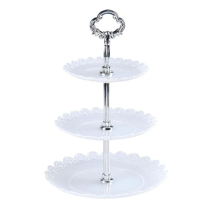 Party Birthday Three-layer Fruit Plate Cake Stand Dessert Storage Rack