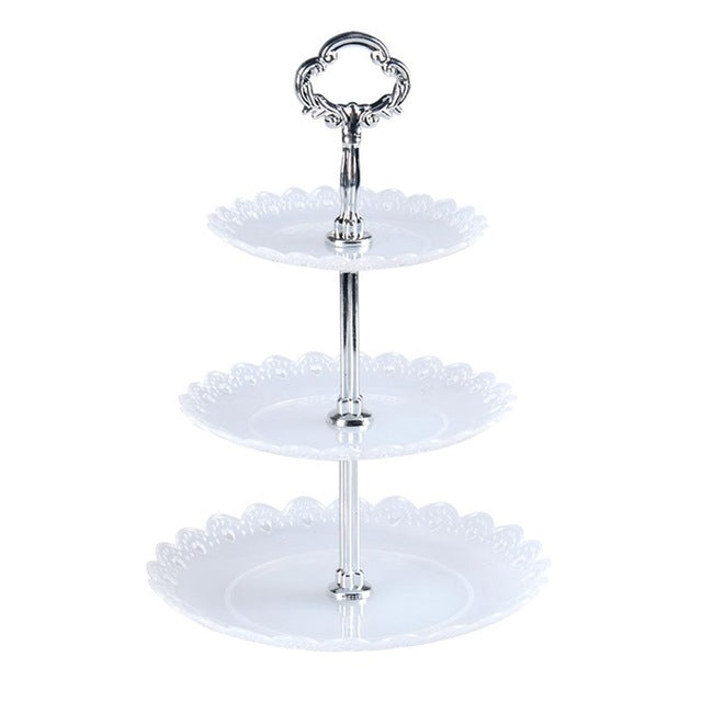 Party Birthday Three-layer Fruit Plate Cake Stand Dessert Storage Rack