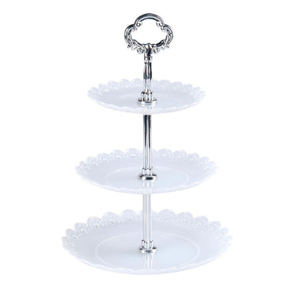 Party Birthday Three-layer Fruit Plate Cake Stand Dessert Storage Rack
