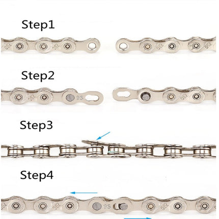 3 Pairs Bicycle Chain Magic Buckle Chain Joint