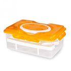 Portable 2 Layers 24 Slots PP Plastic Egg Holder Storage Case Box
