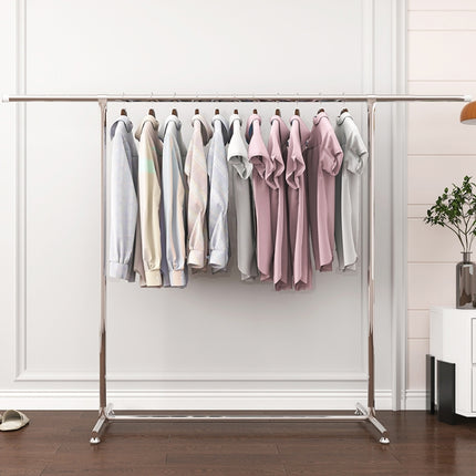 120-200cm Telescopic Drying Rack Outdoor Calcony Storage Shelf Stainless Steel Hanger Single Rod Clothes Rack
