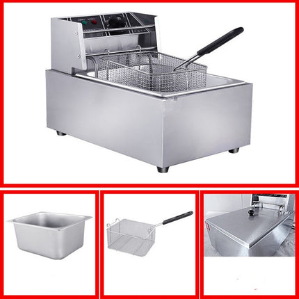 Desktop Thickening Electric Fryer Fried Chicken Legs Fries Stainless Steel Electric Fryer With Basket
