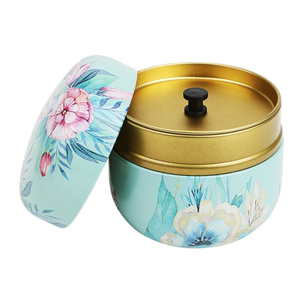 HOOMIN Tea Box Tea Jar Storage Holder Tea Caddies Matcha Container Mini Coffee Powder Organizer Cans Multifunction Round Metal, Moshan blossom