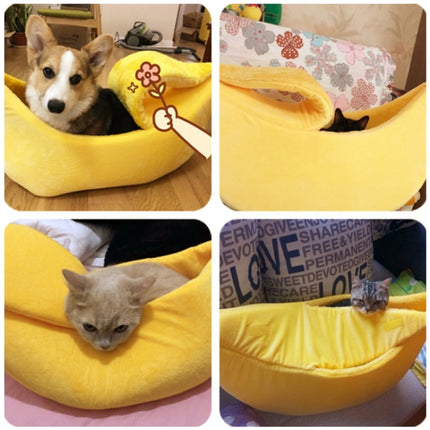 Creative Kennel Banana Shape Cat Litter Winter Warm Pet Nest, S, M, L, XL
