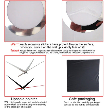 Home Crystal Acrylic Quartz Mirror Clock Jewelry Clock Petal Pattern Clock