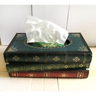 Retro Hand Drawn Book Style Tissue Box Case