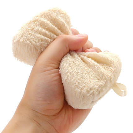 2 PCS Embroidered Fiber Fabric Sponge Block Exfoliating Bath Wipe