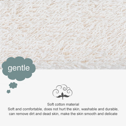 2 PCS Embroidered Fiber Fabric Sponge Block Exfoliating Bath Wipe