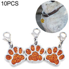 10 PCS Enamel Cat Dog  Bear Paw Prints Key Chain Jewelry Making - DealBuddy