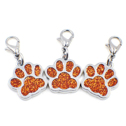 10 PCS Enamel Cat Dog  Bear Paw Prints Key Chain Jewelry Making - DealBuddy