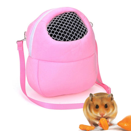 Pet Bag Small Pet Hamster Carrier Pure Color Leash Travel Bag, S - DealBuddy