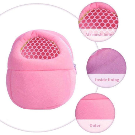 Pet Bag Small Pet Hamster Carrier Pure Color Leash Travel Bag, S - DealBuddy