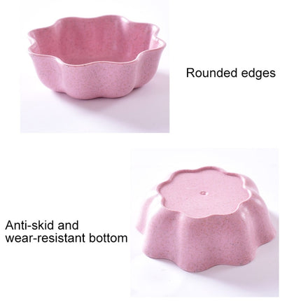 5 PCS Creative Plum Shape Dishes Wheat Straw Seasoning Dish Snack Plate Chili Sauce Ketchup Dressing Salt Dish,Size:7x7x2.5cm