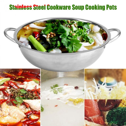 Stainless Steel Hot Pot Thick Non-magnetic Clear Soup Pot Double-eared Hot Pot
