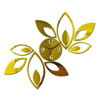Flower Art Modern Design DIY Removable 3D Crystal Mirror Wall Clock Wall Sticker Living Room Bedroom Decor