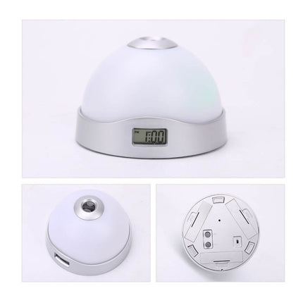 Lazy Magic Colorful Luminous Projection Clock LED Hemisphere Alarm Clock