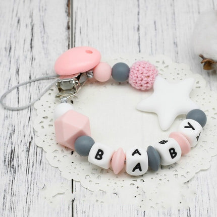 DIY Silicone Baby Pacifier Clip Colorful Pacifier Chain